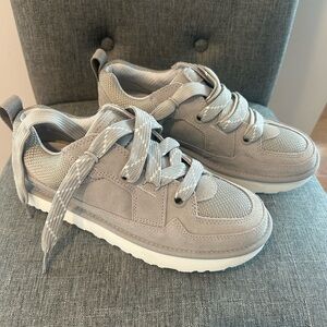 UGG Light Taupe Suede & Mesh Lace-Up Sneakers